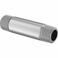 Bsc Preferred Standard-Wall 316/316L Stainless ST Threaded Pipe Threaded on Both Ends 1/4 BSPT x 1/4 NPT 2 Long 5470N193